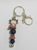 Highland cow keychain