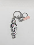 Cow print keychain