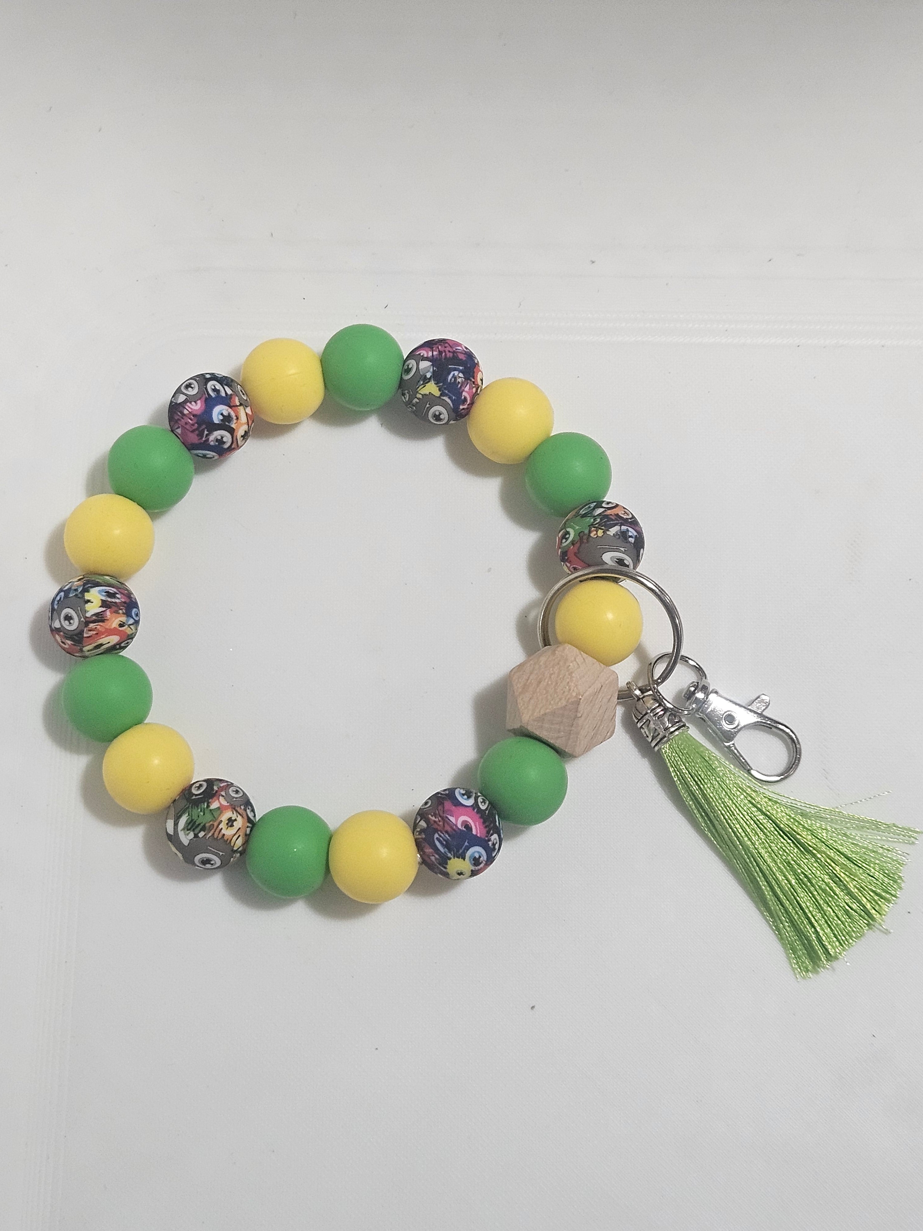 Green,yellow wristlet