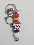 Firefighter puppy keychain v2
