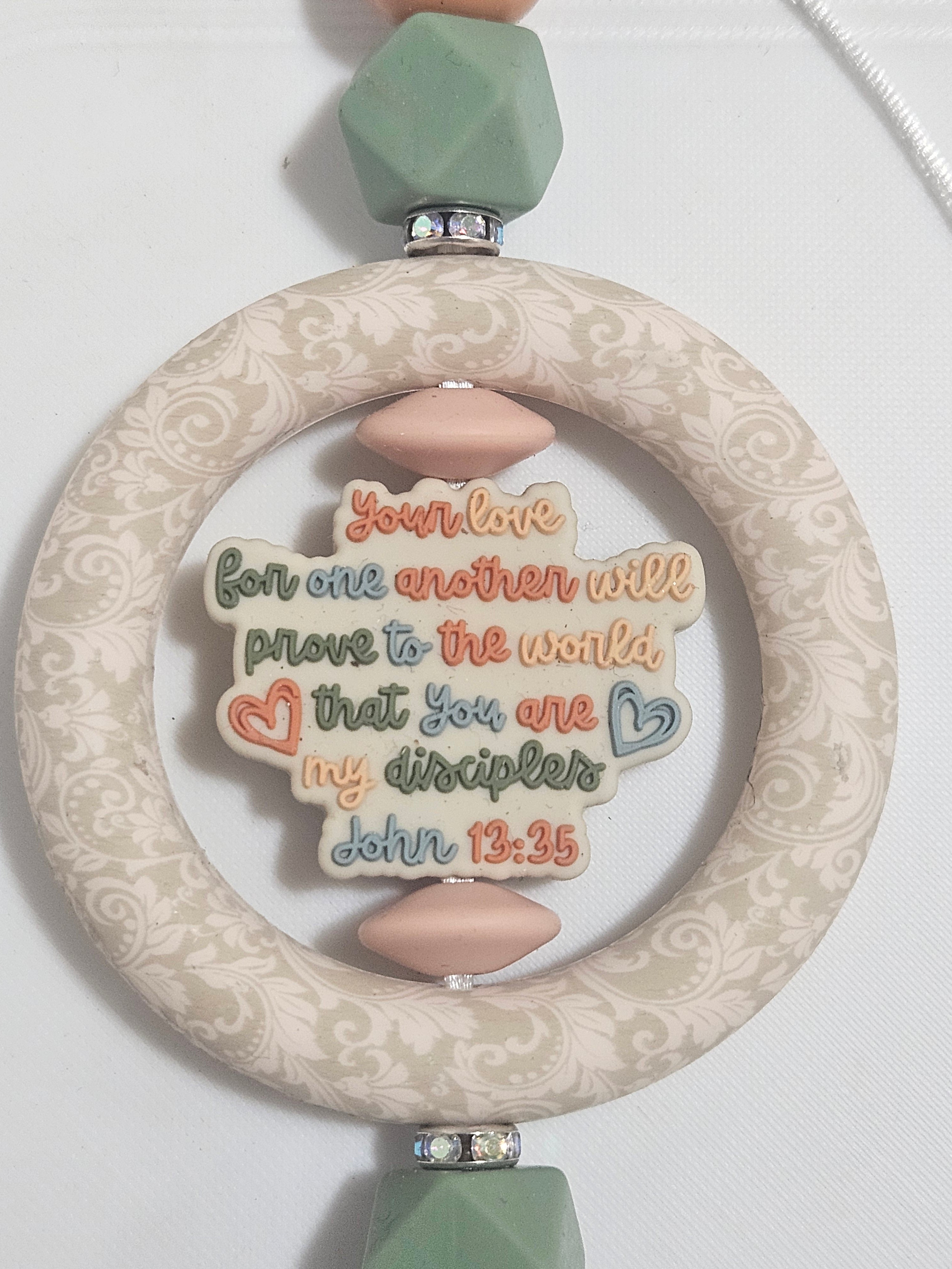 Bible verse mirror hang