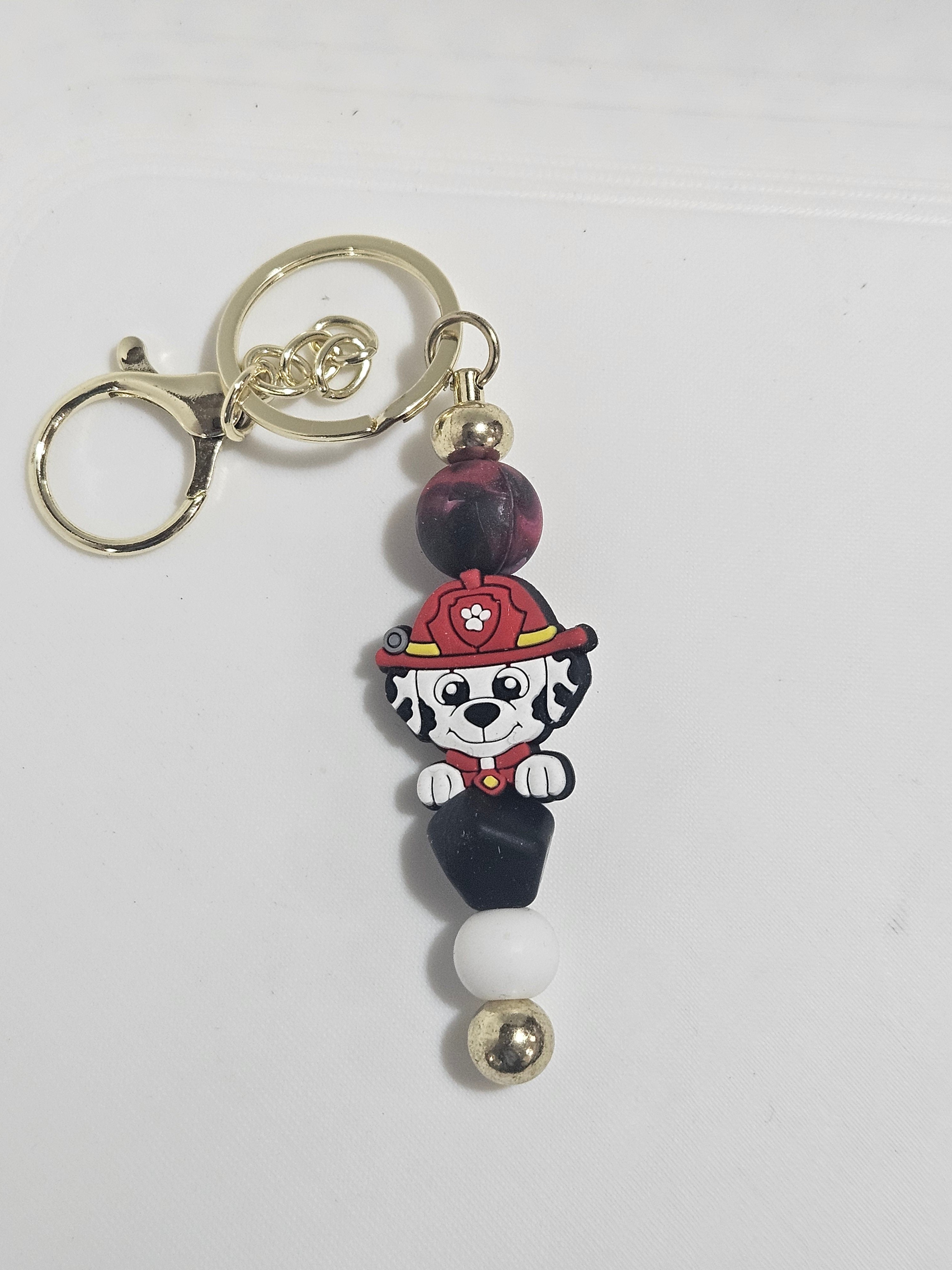 Firefighter puppy keychain v1
