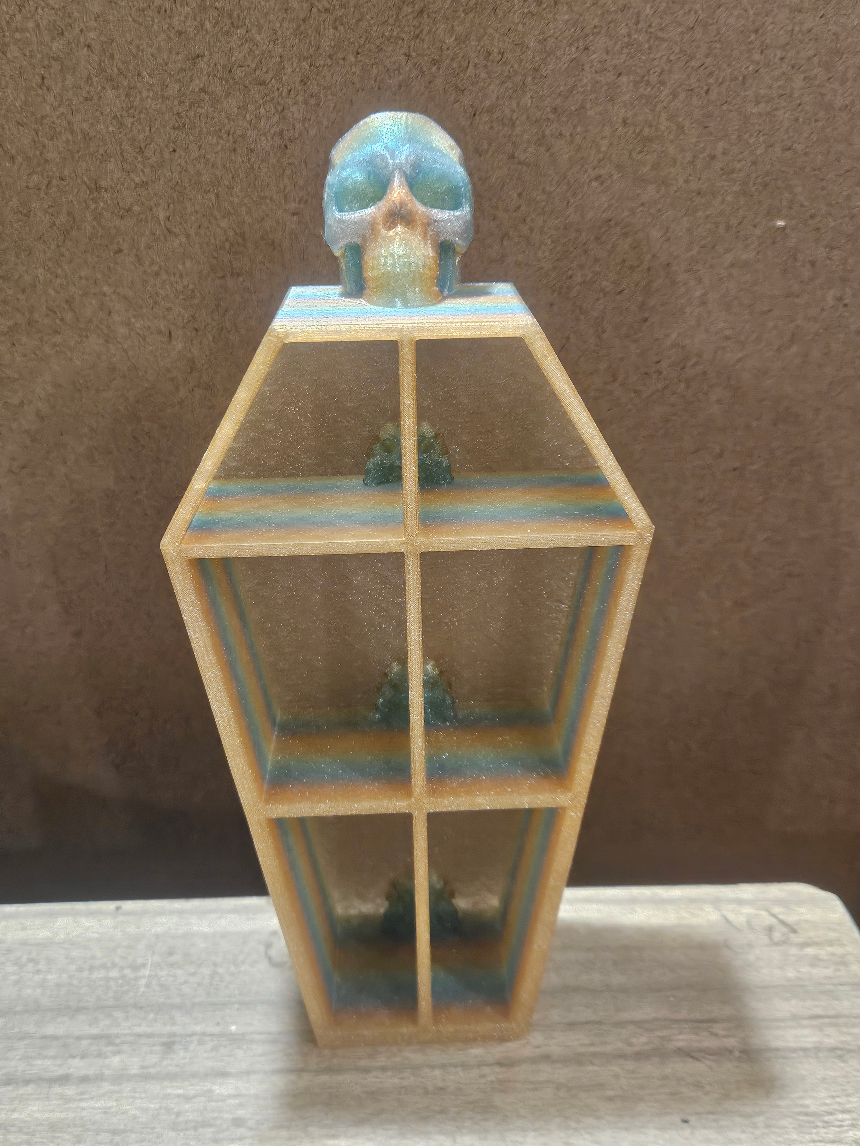 Multicolor skull coffin
