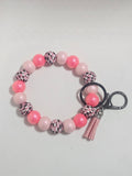 Pink candy hearts wristlet